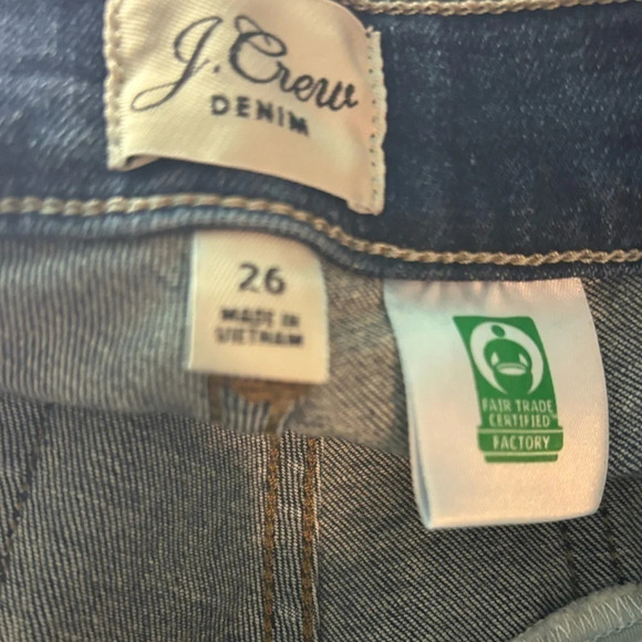 J. Crew toothpick jeans 28” ankle inseam; 10” leg opening; Fair Trade‎ certified - Picture 3 of 6